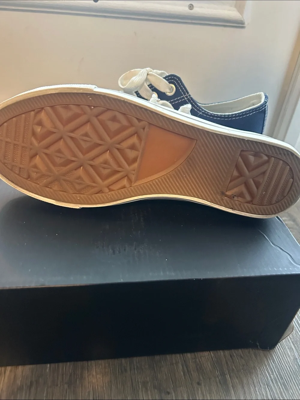 Navy Low-Top Canvas Sneakers for Women